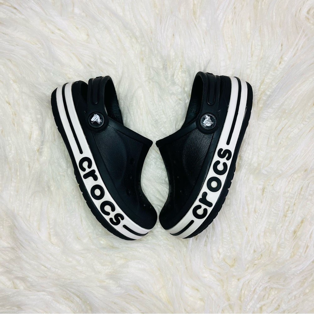 CROCS Black and White Clogs